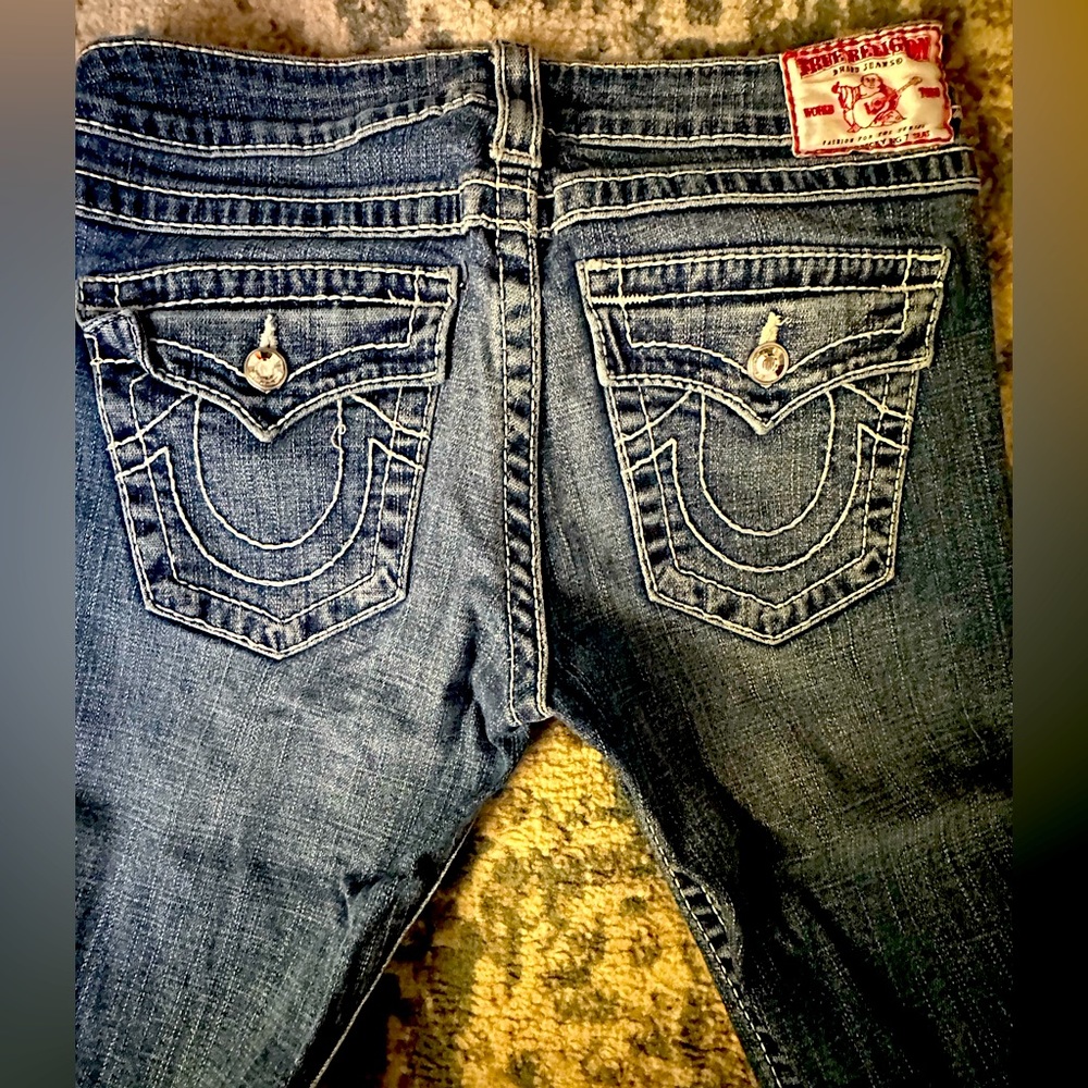 True Religion rhinestone silver worn once